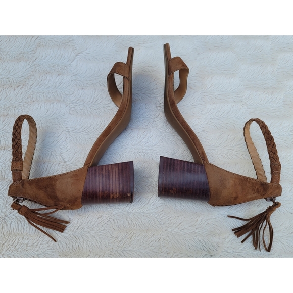 Seychelles brown suede block heel sandals - Picture 11 of 16